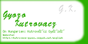 gyozo kutrovacz business card